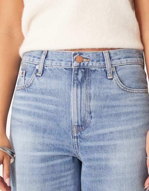 Calvin Klein Jeans – Weite Jeans in verwaschenem Hellblau mit niedrigem Bund, 5 von 5