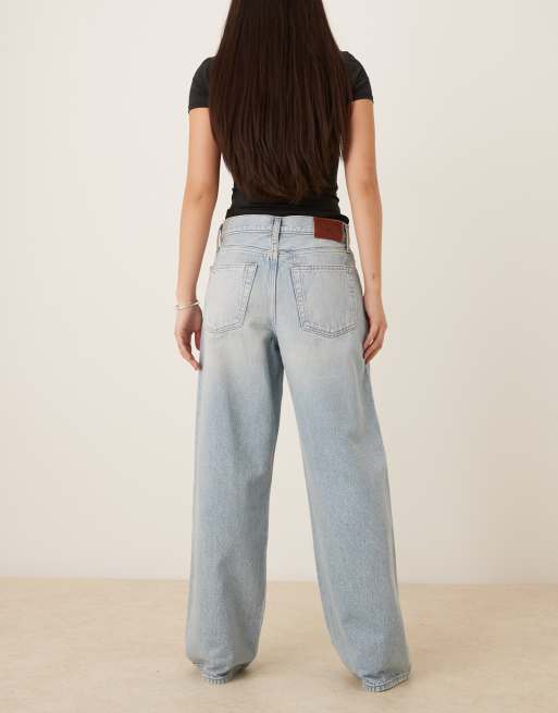 Calvin Klein Jeans – Weite Jeans in verwaschenem Hellblau mit niedrigem Bund, 2 von 5