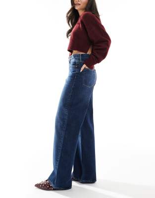 Calvin Klein Jeans Est.1978 Wide Leg Jeans In Navy