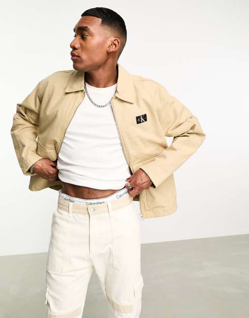 Calvin klein beige store jacket