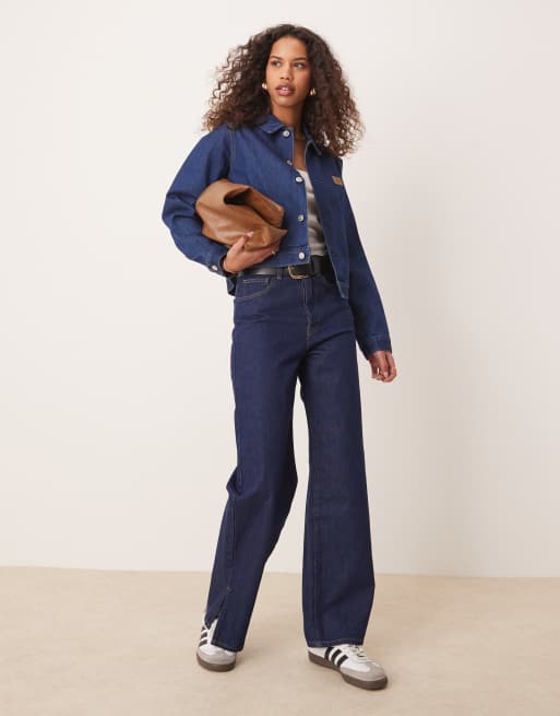 Calvin Klein Jeans – Workwear-Jeansjacke in dunkler Rinse-Waschung, 3 von 4