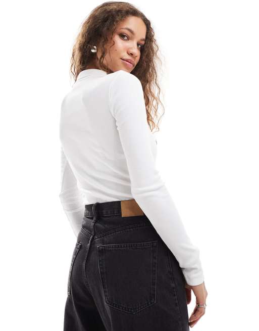 Calvin klein bodysuit white deals