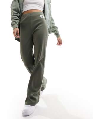 Olive green straight leg hot sale jeans