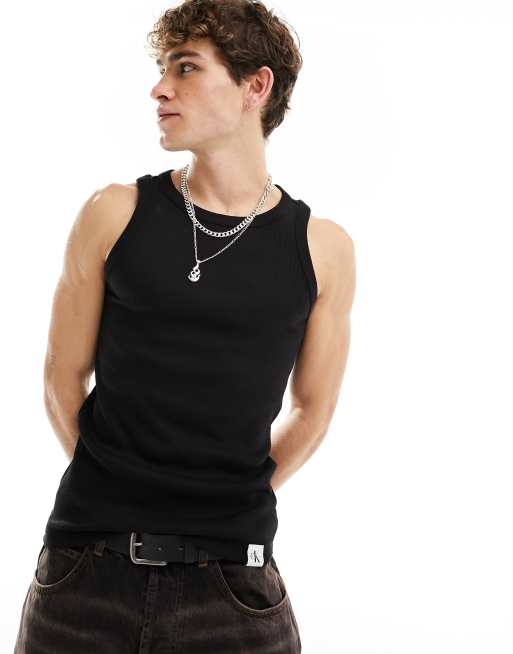 Calvin Klein - crew neck logo tank top regular fit - men - men