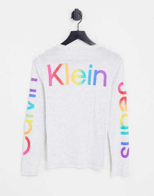 gray part ASOS ombre x of in Calvin sleeve Klein light - | set Jeans a Pride logo T-shirt