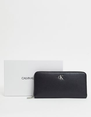 calvin klein zip around purse