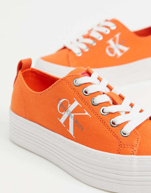 Calvin klein orange clearance trainers