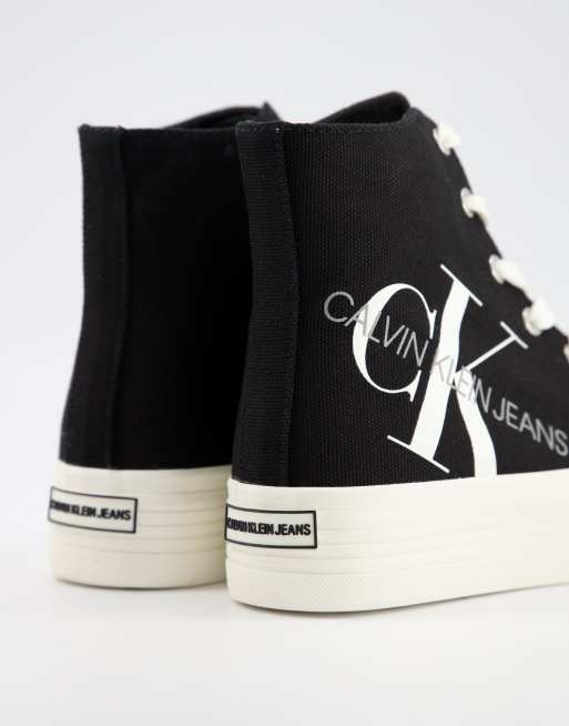 Calvin Klein Jeans zoreda hi top sneakers in black