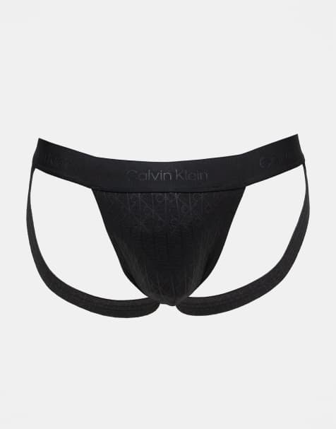 Calvin Klein – Jockstrap aus Spitze in Schwarz - view 1