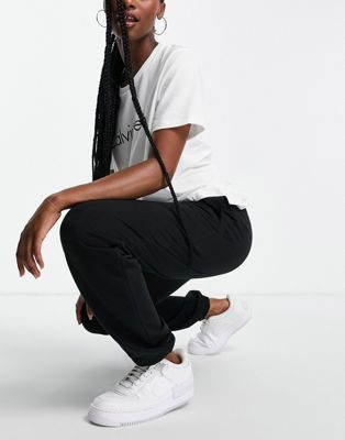 Femme Calvin Klein - Jogger en coton biologique à logo - Noir