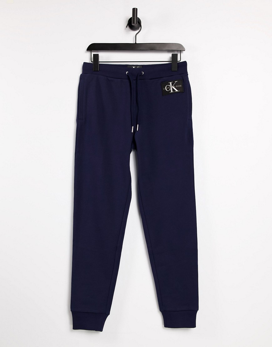Calvin Klein - Joggingbroek met logo in marineblauw-Wit