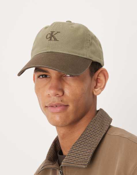 Calvin Klein – Kakifärgad keps i tvättad canvas med logga - view 1