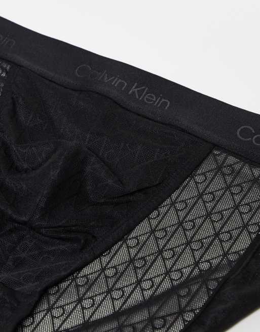 Calvin Klein - Kanten sportbroekje in zwart, 2 van 3
