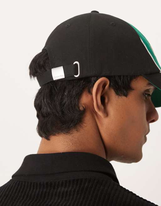 Calvin Klein – Kappe in Dunkelgrün und Schwarz mit Grafikprint, 3 von 3