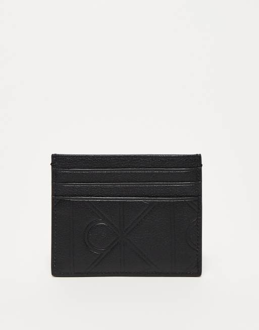 Calvin Klein – Kartenetui aus Echtleder in Schwarz mit Emblem, 2 von 3