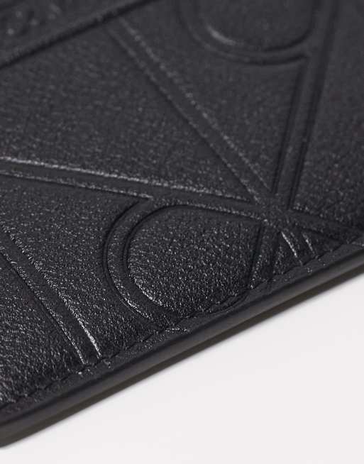 Calvin Klein – Kartenetui aus Echtleder in Schwarz mit Emblem, 3 von 3