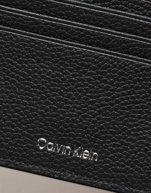 Calvin Klein – Kartenetui in Schwarz mit Prägung und Folien-Detail, 3 von 3
