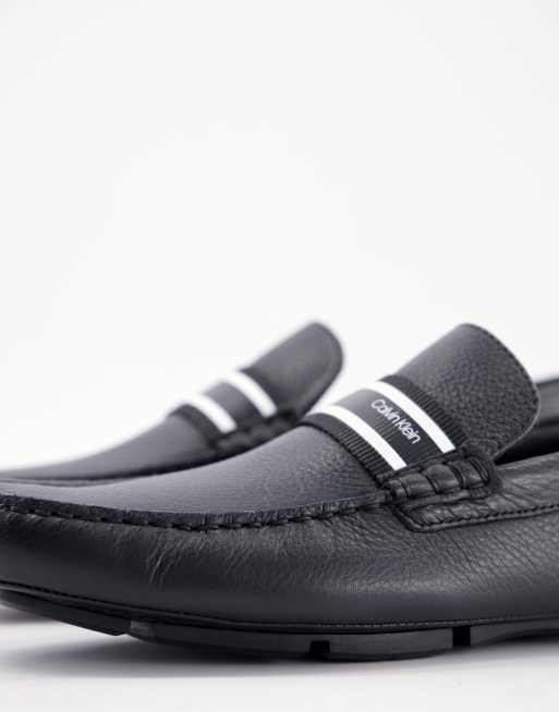 Calvin Klein Kashton Mocassins de conduite en cuir Noir ASOS