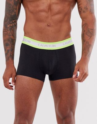 Calvin Klein - Katoenen boxershort met neon logo-tailleband in zwart