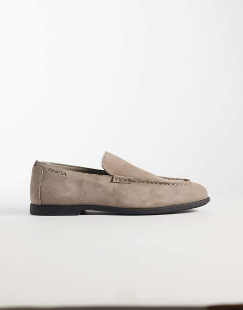 Calvin Klein - Khaki loafers i læder - view 1