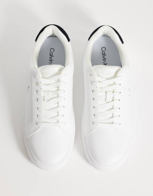 Calvin Klein – Klassische Cupsole-Sneaker aus Echtleder in Weiß, 3 von 5