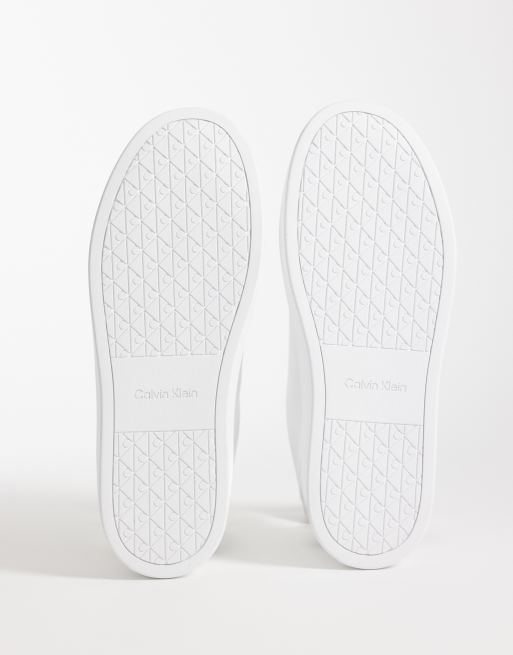 Calvin Klein – Klassische Cupsole-Sneaker aus Echtleder in Weiß, 5 von 5