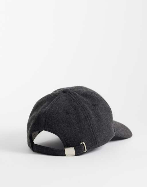 Calvin Klein - Koksgrå kasket med tekstlogo i filt, 2 af 3
