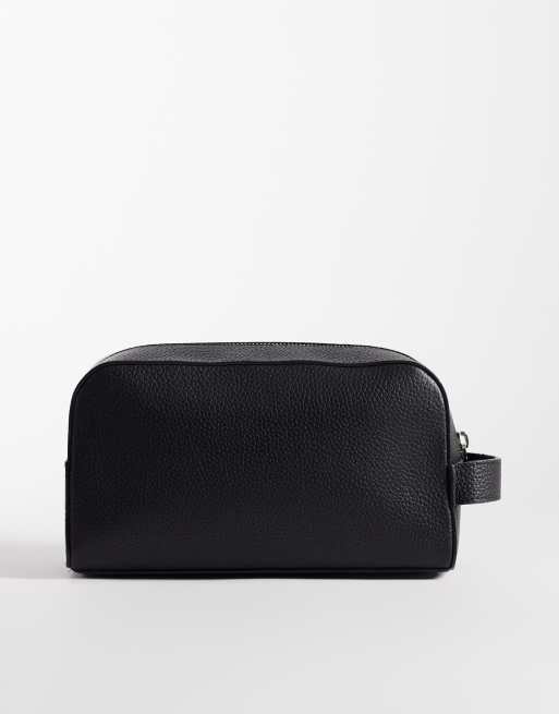 Calvin Klein – Kulturbeutel in Schwarz mit Reißverschluss und Logo-Foliendetail, 4 von 4
