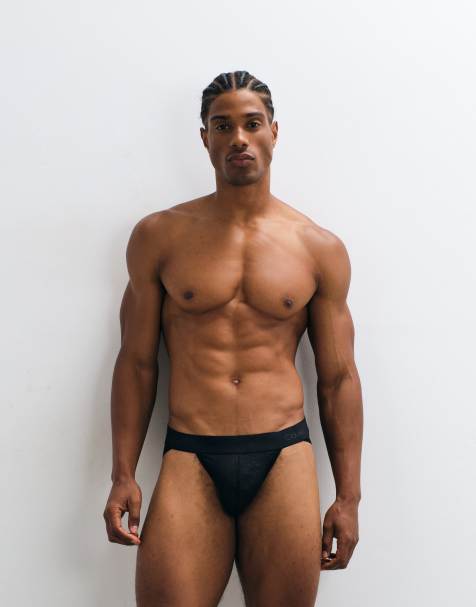 Calvin Klein lace athletic briefs in black - view 1