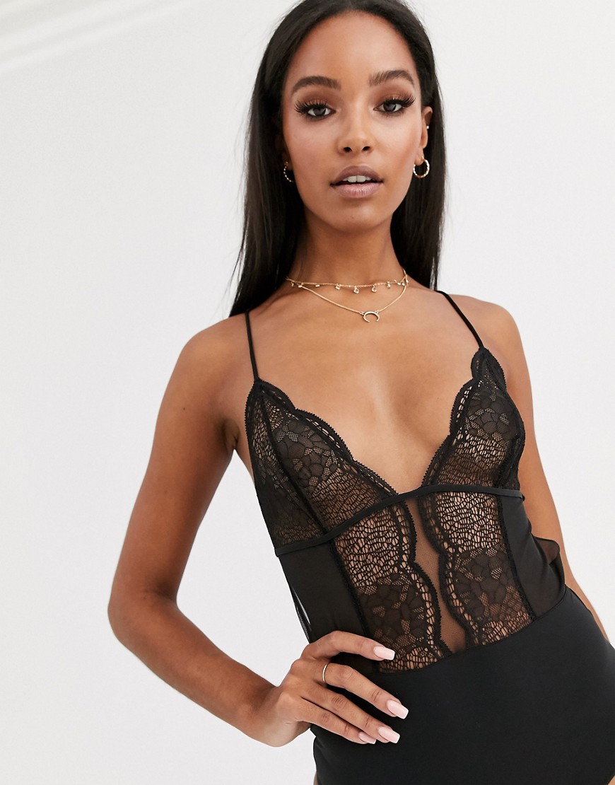 Calvin Klein lace insert body-Black