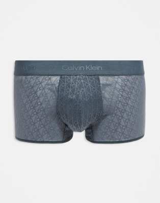 Calvin Klein Lace Low Rise Boxer Briefs In Gray