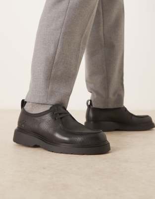 Calvin Klein lace up leather shoes in black