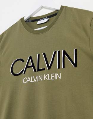 calvin klein t shirt khaki