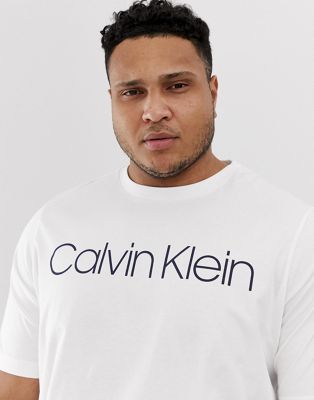 Calvin Klein large logo crew neck t-shirt in white | ASOS
