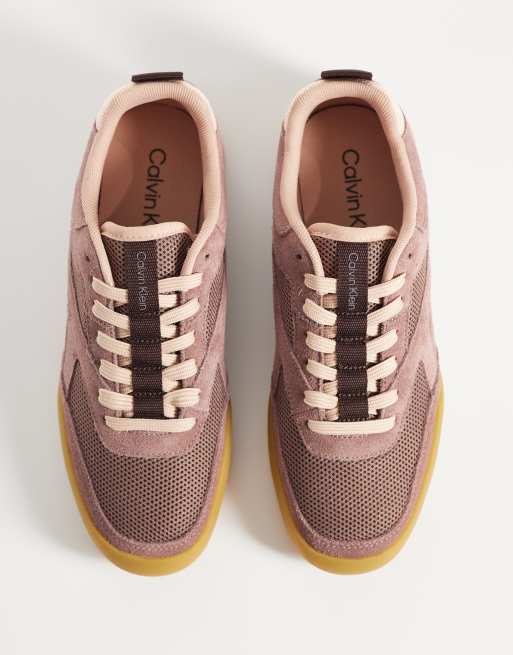 Calvin Klein – Laufsneaker aus Netzstoff in Mokkabraun, 2 von 5