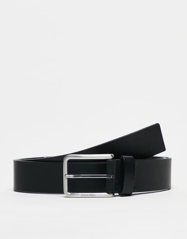 Calvin Klein leather 35mm belt in black