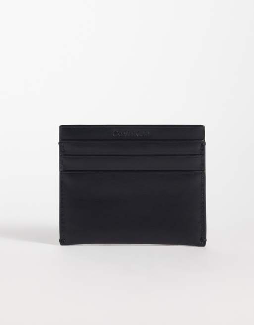 Calvin Klein leather cardcase with gold logo in black, 3 of 3