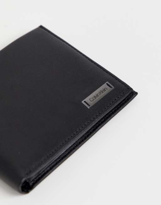 Calvin klein leather hot sale wallet 5cc coin