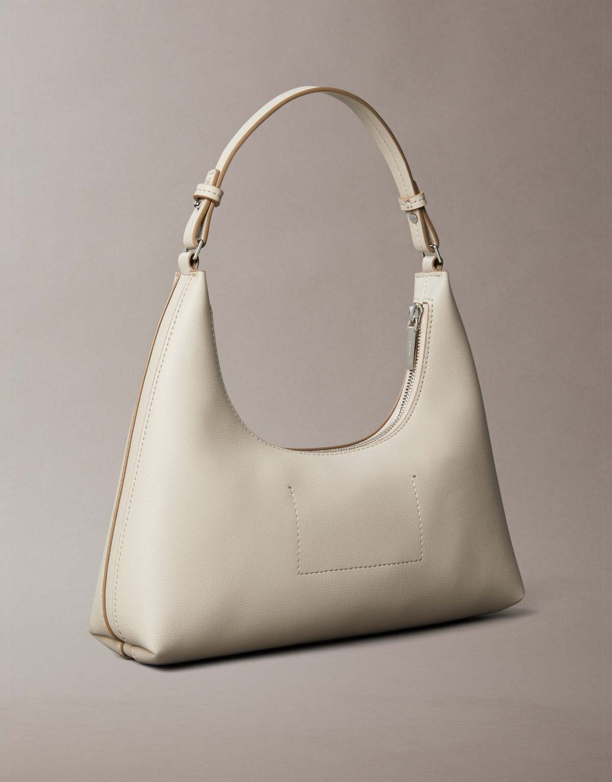 Calvin Klein leather shoulder bag in beige
