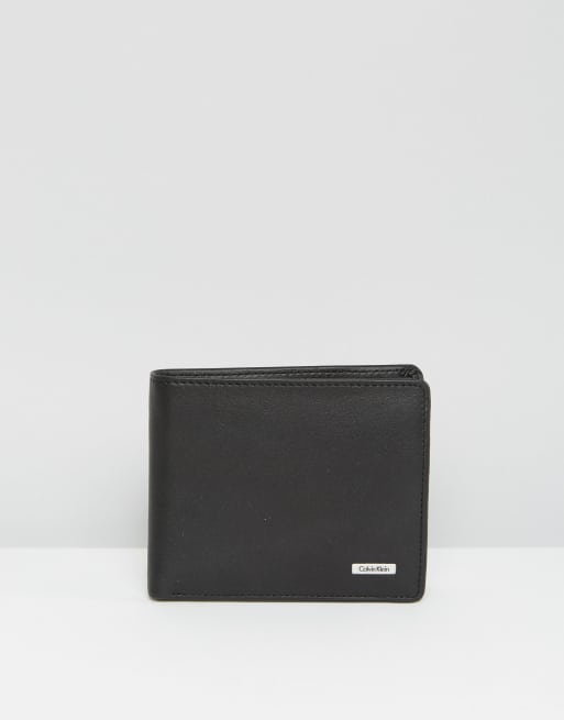 Calvin klein leather 2025 wallet 5cc coin