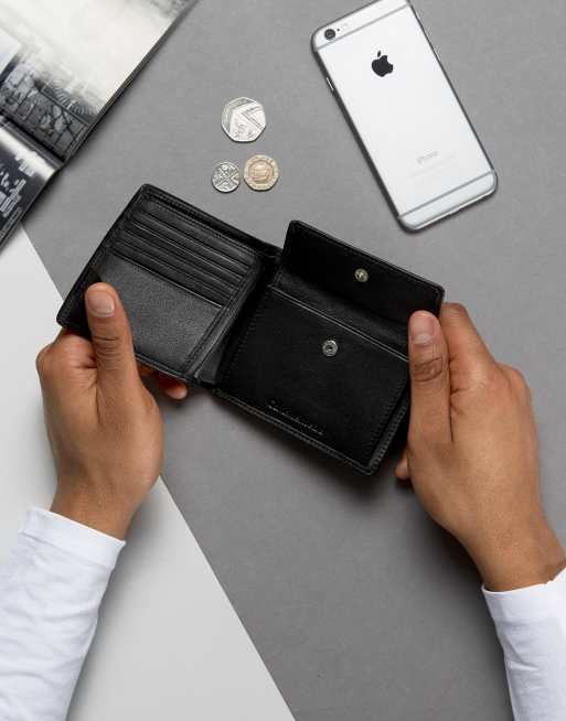 Calvin Klein leather wallet 5cc coin | ASOS