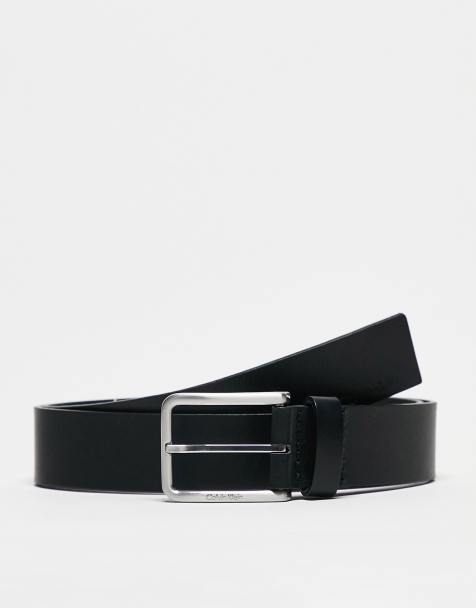 Calvin Klein – Ledergürtel in Schwarz, 35 mm - view 1