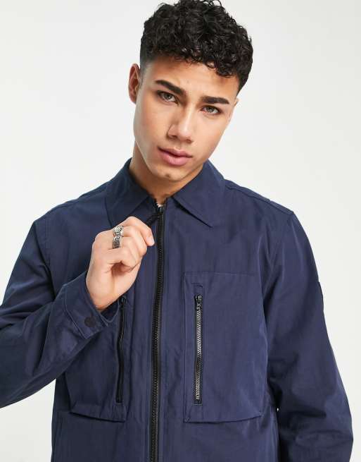 Calvin Klein light shirt jacket in navy