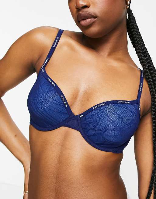 Womens Calvin Klein blue Lightly Lined Demi Bra