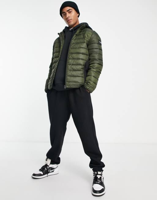 Green lightweight deals puffer jacket