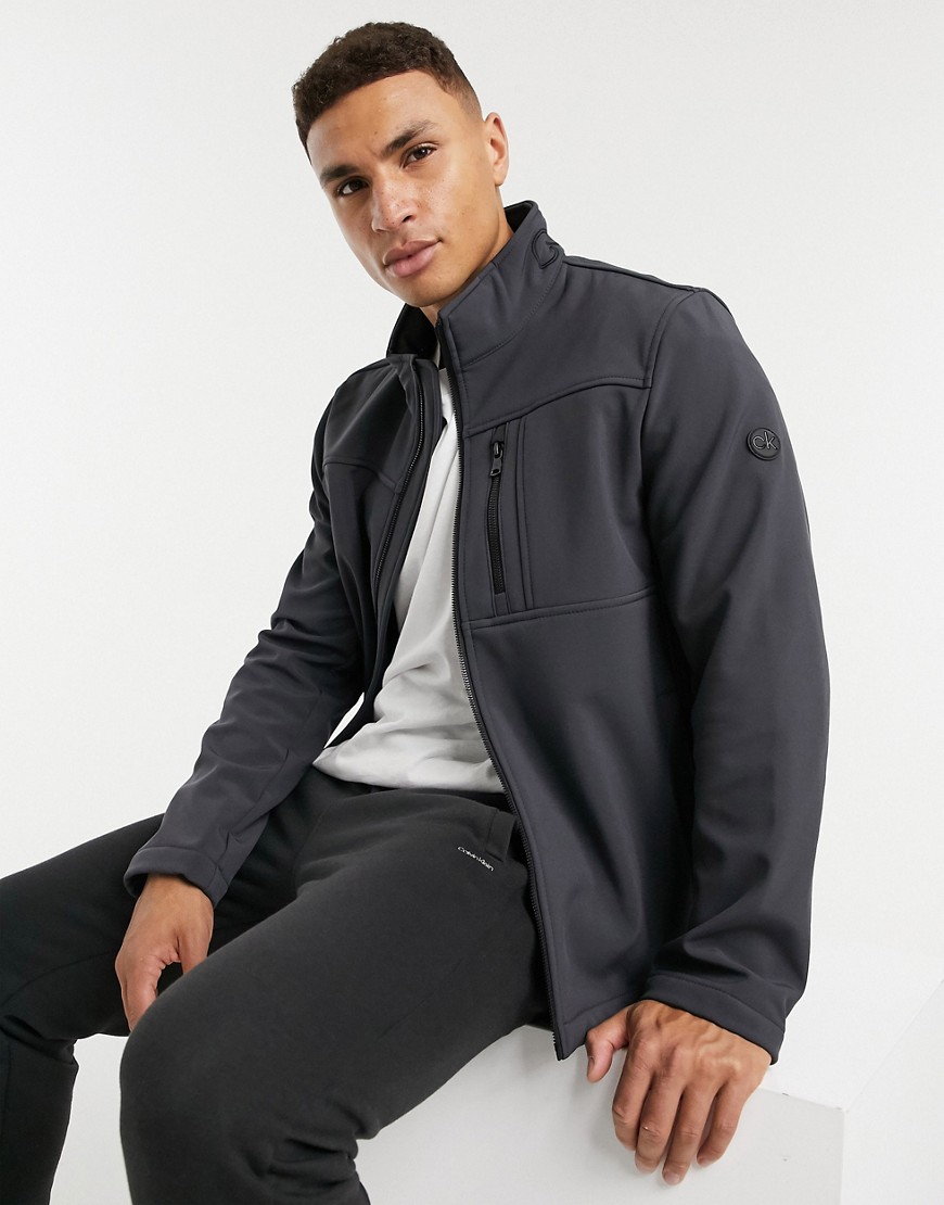 Calvin Klein Lightweight Pocket Jacket In Charcoal-gray