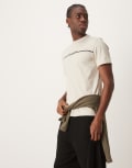 [Calvin Klein] Calvin Klein line logo t-shirt in off white 52 Peyote