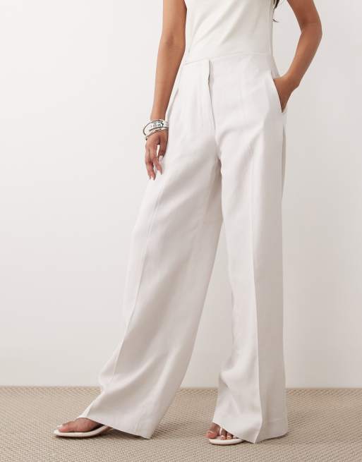 Calvin Klein linen dress pants in off white, 2 of 5