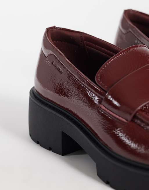 Calvin Klein Loafer aus Lackleder mit grober Sohle in Burgunderrot, 4 von 4