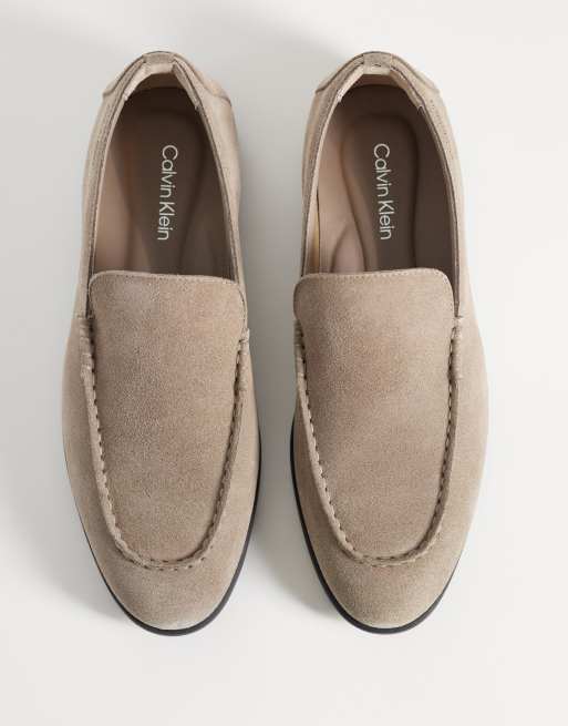 Calvin Klein – Loafer aus Leder in Khaki, 2 von 4